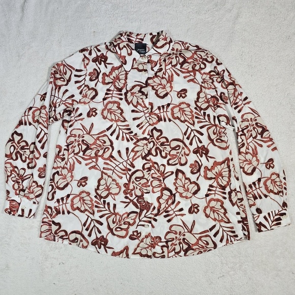 PERSONA By MARINA RINALDI Floral Print Women's Top. - Picture 4 of 14